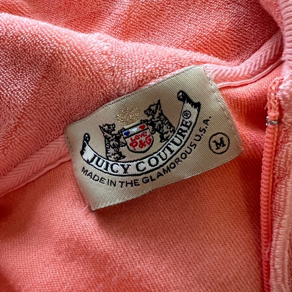 Retro Juicy Couture Terry Hoodie - Tangerine - Size Medium - Picture 11 of 11